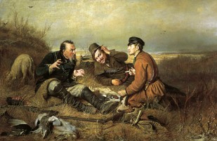 Описание картины В. Г. Перова «Охотники на привале»