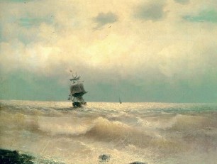 Описание картины И. К. Айвазовского «Корабль у берега»