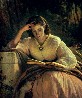 Картина Крамского: За чтением. Портрет Софьи Николаевны Крамской