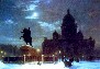 Картина Куинджи: Вид Исаакиевского собора при лунном освещении