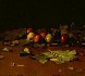 Картина Репина: Яблоки и листья