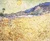 Картина Винсента Ван Гога: Пшеничное поле со жнецом на закате солнца