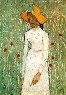 Картина Винсента Ван Гога: Портрет молодой девушки на фоне хлебного поля