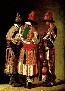 Картина Верещагина: Дервиши в праздничных нарядах